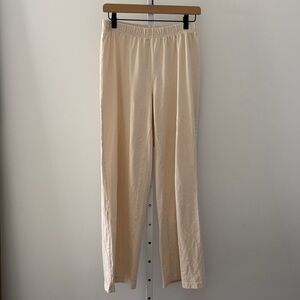 PERFECTWHITETEE cream Adele cotton pants small